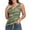 Green Camo, variant on Womens Tank Tops Sleeveless Button Down Shirts V Neck Tie Front Knot Tunic Blouses