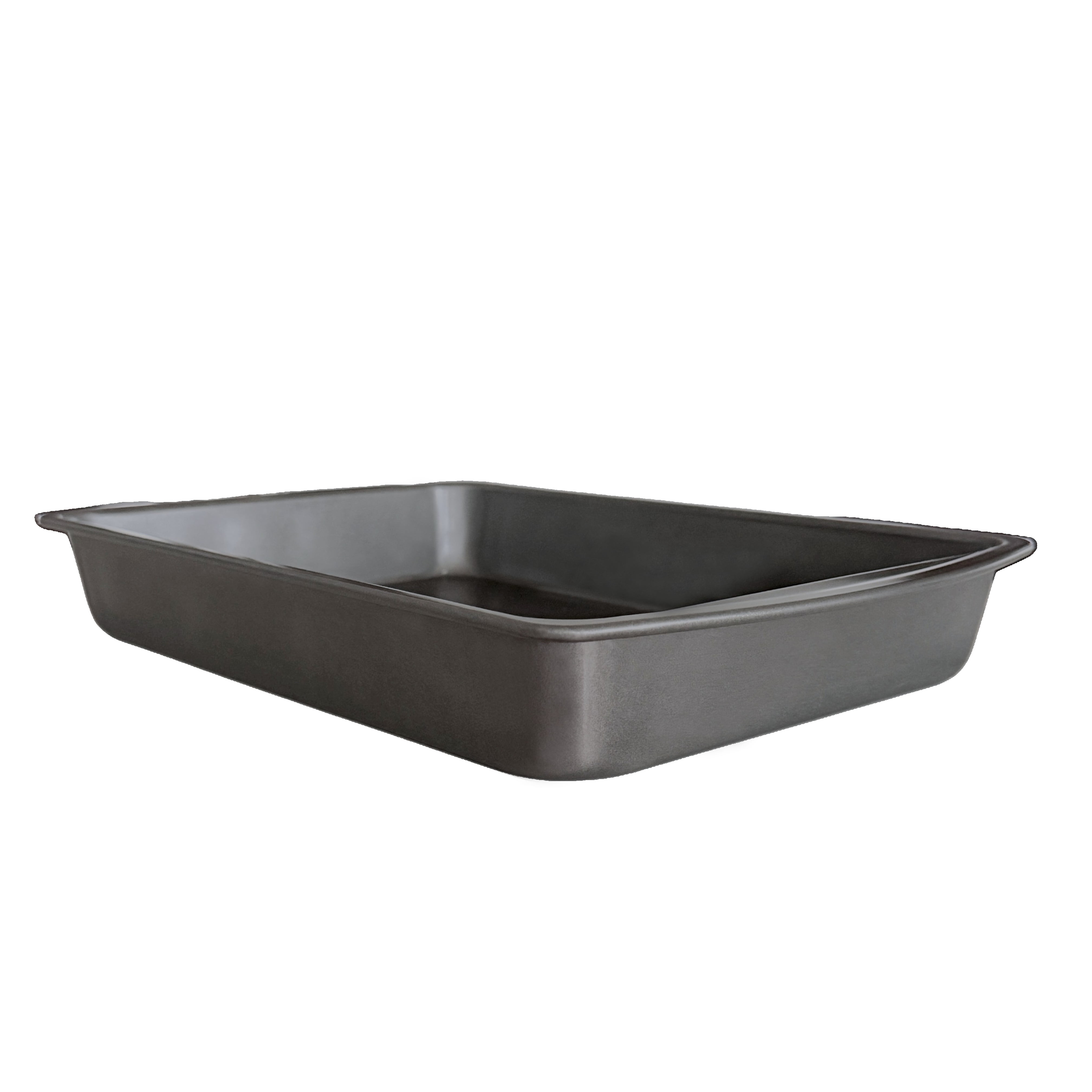 (3 pack) Mainstays 12.7" x 8.9" x 2" Oblong Nonstick Baking Cake Pan, Gray