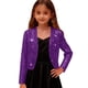 thumbnail image 4 of Cowsor Girls Sequin Blazer Open Front Jacket Party Christmas Sparkly Coats, 4 of 7