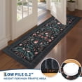 thumbnail image 5 of Garvee 5'x7' Floral Area Rug Geometric Bordered Carpet, Butterfly Printed Rug Washable Non Slip Rug for Living Room Bedroom Farmhouse, Black, 5 of 8