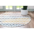 thumbnail image 4 of Rugs.com Lattice Trellis Collection Rug – 8 Ft Round Multi Low-Pile Rug Perfect For Kitchens, Dining Rooms, 4 of 9