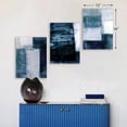thumbnail image 4 of 3 Pieces Canvas Wall Art-Gray Blue Abstract Art Painting-Modern Canvas Artwork Wall Decor Ready to Hang 12''''x16'''', 3 Pieces, 4 of 6