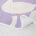 thumbnail image 5 of Erosebridal Goose Bed Spread Queen for Girls, Purple Daisies Queen Coverlet Set, 3pcs 1 Quilt and 2 Pillowcases, 5 of 7