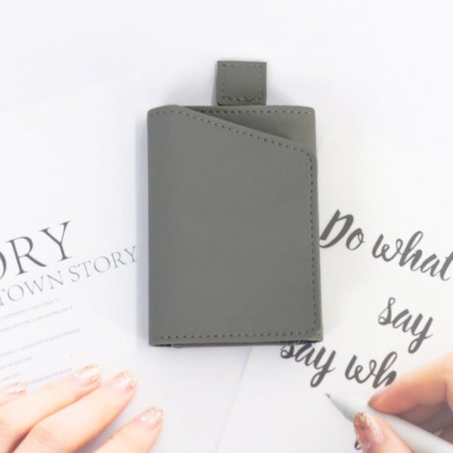 Monedero con elástico para tarjetas y posicionamiento de cepillo antirrobo, tarjetero de cuero para hombre, tarjetero de cuero Crazy Horse, tarjetero bancario