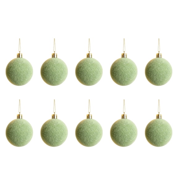 Homenest 10 Pack 8cm Christmas Ball Ornaments Set Plastic Shatterproof Hanging Decorations for Tree Holiday Party Mint Green