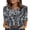 Black、White And Gray, variant on Ronuti Womens T-shirts 3/4 Sleeve Henley Tops for Women Ladies Premium Printed T-shirt Solid color Tops