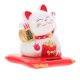thumbnail image 3 of KAKOWELY Estatua de gato que saluda y hace señas, adorno creativo de escritorio, gato de la suerte con energía solar, 3 of 5