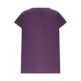 thumbnail image 6 of Gamivast Linen Summer Blouses for Women Solid Color Loose Fit Round Neck Sleeveless Tops Pleated Front Work Tops Linen Texture Casual Office Outfits, 6 of 8