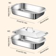 thumbnail image 5 of Practical Stainless Steel Square Food Tray Elegant Silver Serving Platter Dishwasher Safe for Kitchen Use, 5 of 20
