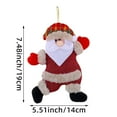 thumbnail image 2 of Eoozwa 3 Packs Christmas Fabric Hanging Ornaments Santa Snowman Reindeer Bear Figures Soft Plush Holiday Decor for Tree Mantel Fireplace Wall Indoor Outdoor Festive Party Supplies, 2 of 5