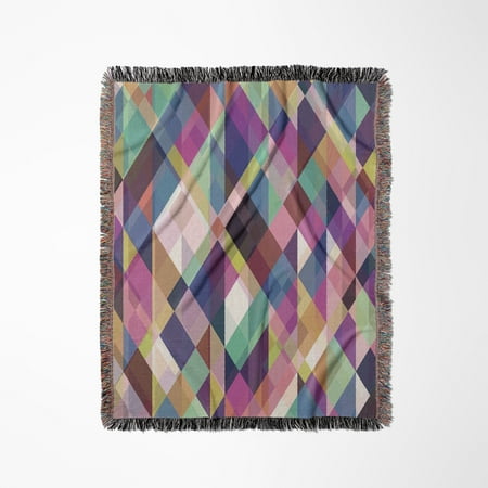 Image Of Pretty Diagonal Stripes In Plum White Mauve Green Woven Blanket Image Of Pretty Diagonal Stripes In Plum White Mauve Green Woven Blanket