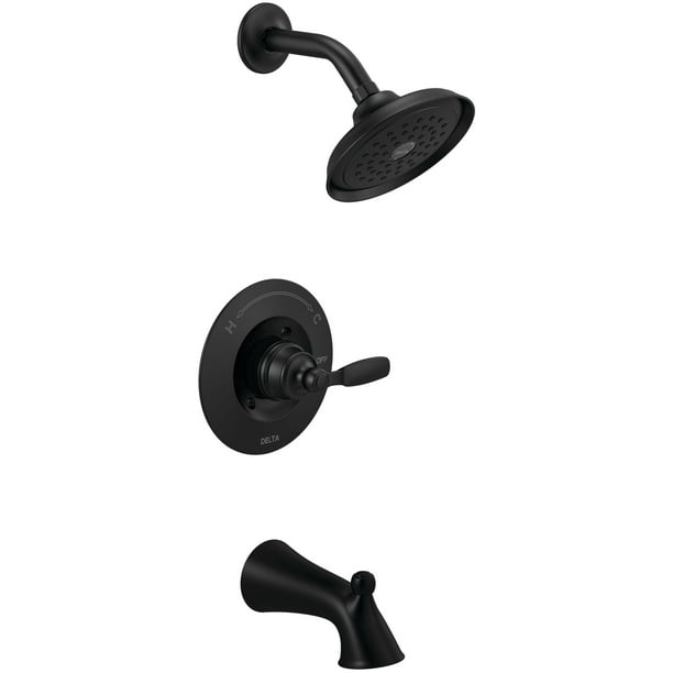 Delta T14432 Woodhurst Tub And Shower Trim Package Black