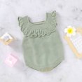 thumbnail image 2 of Baby Bodysuits Clothes Casual Solid Sleeveless Knit Newborn Infant Kids Girls Onesie 0-18m Toddler One Pieces Jumpsuits Outfits, 2 of 5