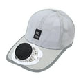 thumbnail image 1 of Grey Solar Charging Fan Hat Breathable Mesh Sun Protection Usb Rechargeable 1000Mah Battery 5.9X4.7 Inch Adjustable 360 Rotation Removable Fan For Outdoor Use, 1 of 5