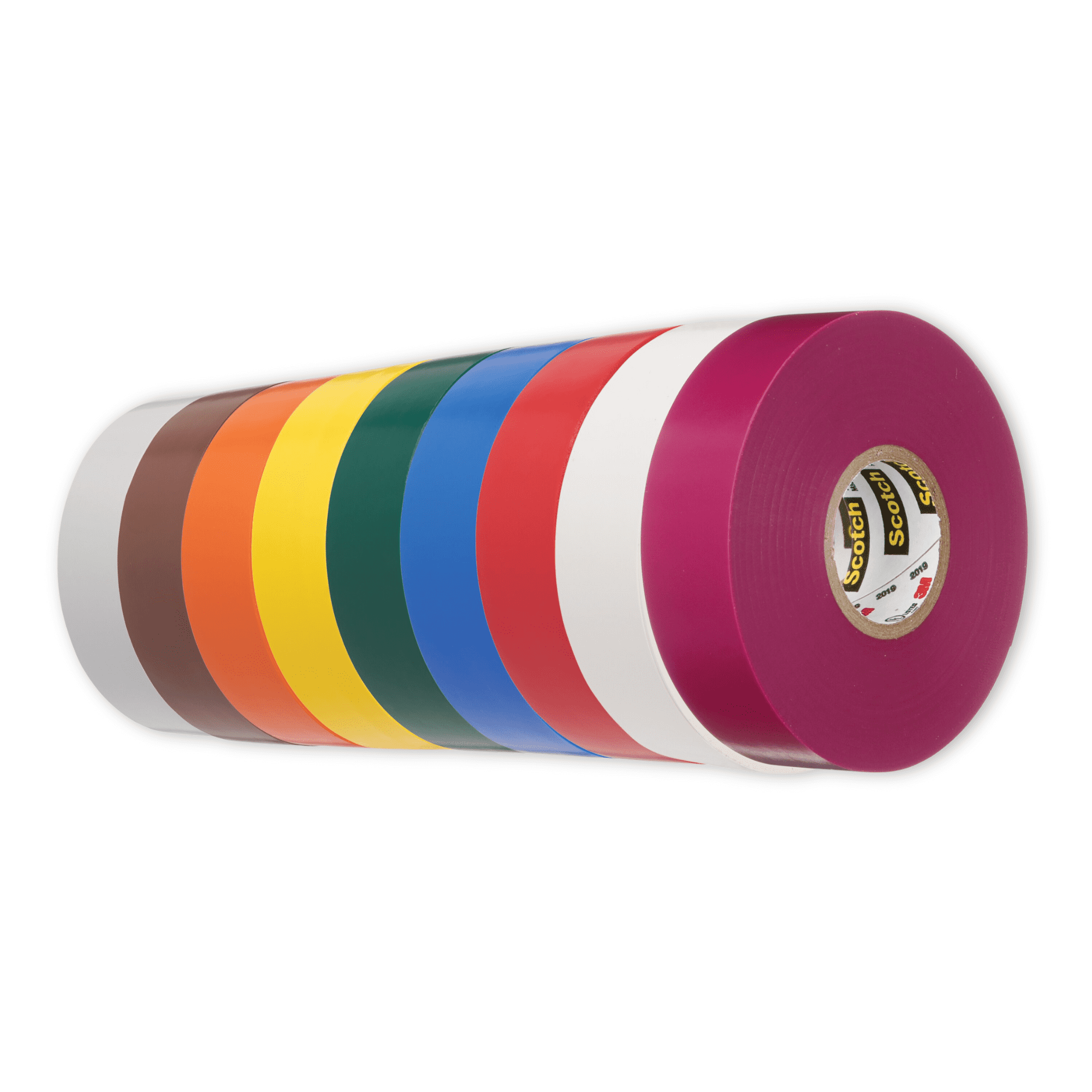 3M Scotch 35 Electrical Tape Rainbow Packs: 1/2 in. x 20 ft. 9-pack