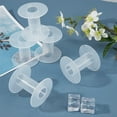 thumbnail image 4 of 10Pcs 0.9 Inch Clear Empty Plastic Spools Crafts Thread Chain Roll Empty Bobbins Spool Storing Thread Bobbins for Beading Wire Craft Cord Rope Chain Roll, 4 of 7