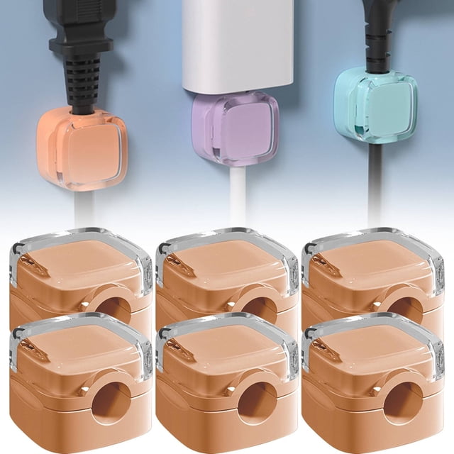 AKEGAMN Clearance! Cable Clips 6 Pieces Charging Cable Cable Organiser Storage Holder Cable Holder Self Adhesive Cable Organiser For Desk Bedside Table Charging Cables Material: Plastic Package size