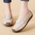 thumbnail image 3 of Big Size Women's Casual Loafers Slip On Leather Shoes Lightweight Walking Shoes Moccasins Classic Penny Loafer Flats Boat Shoes, 3 of 10