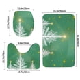 thumbnail image 2 of Bathroom Rugs Sets 3 Piece - Christmas Green Absorbent Non Slip Bath Mats, U-Shape Toilet Lid Cover, Contour Mat, Soft Washable Shower Mats Bath Rug Mat for Bathroom Tub Toilet, 2 of 7