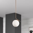 thumbnail image 2 of Dainolite 1LT Incandescent Pendant, Plated Gold Finish, 2 of 14