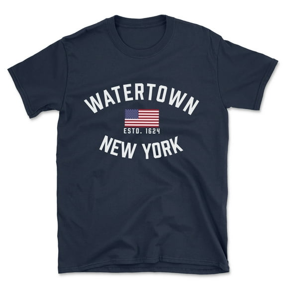Watertown New York Patriot Men's Cotton T-Shirt