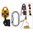thumbnail image 4 of Polea de transporte de Aluminio 25KN perfecl adaptaciónción al equipo de protección del ascendedor de aparejo de árbol de escalada de 8 mm a 12 mm Dorado Negro, 4 of 8