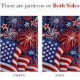 thumbnail image 2 of 12.5x18 Inch National flag Yard Flag Double Sided Outdoor Garden Decor, USA 4th of July Patriotic Stars and Stripes, Memorial Day Independence Day Watercolor Yard Outdoor Decoration (BLUE RED WHITE), 2 of 6