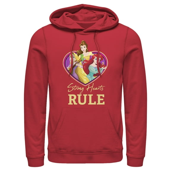 Men's Disney Princess Valentine Strong Hearts Pull Over Hoodie