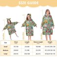 thumbnail image 4 of FORMRS Wearable Blanket Hoodie with Sleeves for Kids Cozy Flannel Sweatshirt, Green Cartoon Trucks Pattern, 4 of 7