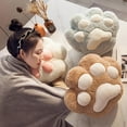 thumbnail image 3 of 3 in 1 Cat Paw Travel Pillow Blanket Set, Plush Combo with Compact Foldable Blanket, Soft Hand Warmer Muff & Cushion for Airplane Car Camping Office Nap Essentials & Home Decor, 3 of 3