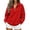Z Red, variant on Horkkom Quarter Zip Pullover Women Casual Loose Soft Tops Oversized Fall Winter Sweatshirt L