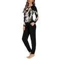 thumbnail image 2 of Renewold Easter Pajamas for Women Set Long Sleeve Rabbit Flowers Athletic Clothing Loungewear Size 6XL 2 Pieces Thermal Long Sleeve Shirt & Pants for Jogger Sleep Vacation, 2 of 4