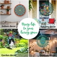 thumbnail image 6 of WIRESTER Wind Spinners Outdoor Hanging Décor 8" for Yard and Garden Decor, Outdoor Decorations - Teal Blue Green Mandala Vintage, 6 of 8