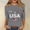 Gray, variant on United States 250 Years Shirt Usa Flag Patriotic Top Women USA Shirt, USA Faith Wear United States American Flag Print Shirt, 3/4 Sleeve Usa Flag Sweatshirts Crewneck Shirt for Spring Autumn White L
