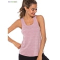 thumbnail image 3 of BadPiggies Women's Quick Dry Sports Vest Workout Tank Top T-shirt Clothes Tank Shirt for Yoga Gym Fitness Running (XL, Pink), 3 of 5