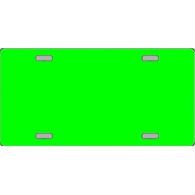 Lime Green Solid Flat Automotive License Plates Blanks for Customizing