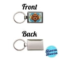 thumbnail image 4 of Brown Labradoodle Head Floral Motif Dog Metal Rectangle Keychain, 4 of 7
