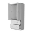 thumbnail image 7 of Plethoria Home White 2-Drawer Wardrobe, 7 of 7