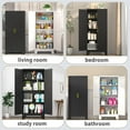 thumbnail image 6 of Pantry Storage Cabinet with Doors and Adjustable Shelves, Freestanding Cupboard for Kitchen, Dining Room, Living Room, Bathroom, 6 of 16