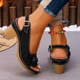 thumbnail image 5 of Women's Summer Sandals - Open Toe Design with Adjustable Ankle Strap, Breathable Cut-Out Upper & Lightweight Casual shoes, 5 of 10