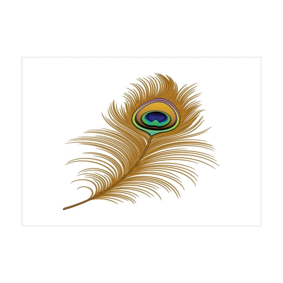 Ambesonne Peacock Jigsaw Puzzle, Exotic Peacock Wild Bird, Heirloom-Quality Fun Activity for Family Durable Cardboard, 1000 pcs, Mustard Green Navy