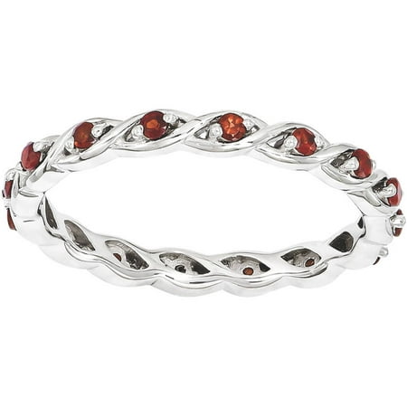 Stackable Expressions Garnet Sterling Silver Ring