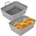 thumbnail image 1 of EASTIN 2Pcs Air Fryer Silicone Pot avec Poignée Réutilisable Air Fryer Doublure Résistant à la Chaleur Antiadhésif Air Fryer Silicone Pan Pliable Air Fryer Accessoires Doublures pour Double Panier Air Fryer O, 1 of 11
