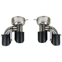 ECP-AUTOTEILE fit for 18-22 Accord X CV1 CV2 4DR Double-walled Quad End Exhaust Tip Pipe Carbon Fiber Look Clamp-on Design ACR