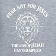 thumbnail image 5 of Wild Bobby Fear Not For Jesus The Lion Of Judah Has Triumphed Inspirational/Christian Women Standard V-Neck Tee, Heather Grey, Large, 5 of 5