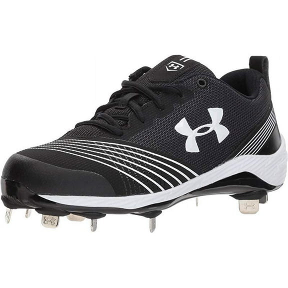 Under Armour Women's Glyde ST Softball Shoe, White/Black, 7 B(M) US