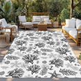 thumbnail image 2 of Black Coastal Outdoor Rug for Patio/Deck/Porch, Non-Slip Large Area Rug 5 x 7 Ft, Coral Starfish Seaside Summer Beach Indoor Outdoor Rugs Washable Area Rugs, Reversible Camping Rug Carpet Runner, 2 of 8