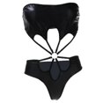 thumbnail image 3 of Ropa De Dormir De Las Mujeres Push Up Bra Y Bragas De Cuero Babydoll Body Ropa Interior Baoblaze conjunto de ropa interior de mujer, 3 of 8