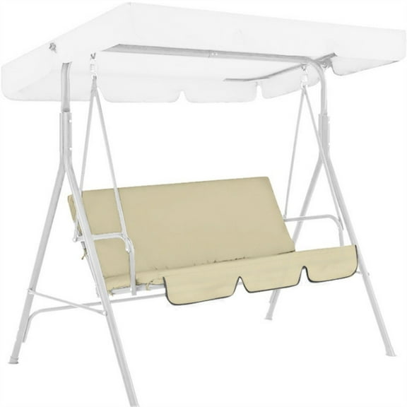 WQJNWEQ 3-Seat Beige Swing Chair Outdoor Seating Cushions, Waterproof