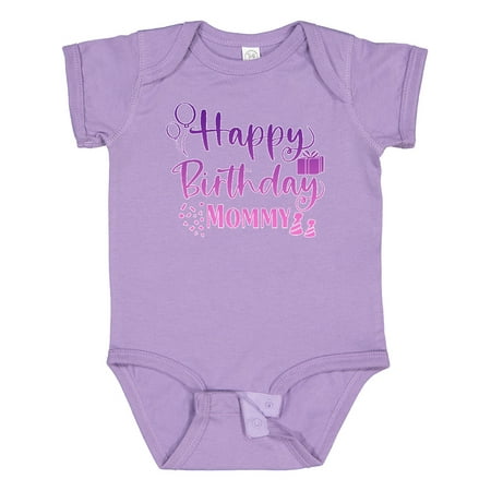 

Inktastic Purple Happy Birthday Mommy Gift Baby Boy or Baby Girl Bodysuit